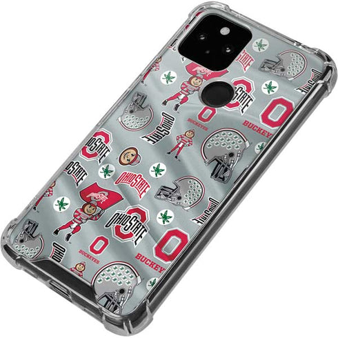 Ohio State University Pattern Google Pixel 5a 5G Clear Case